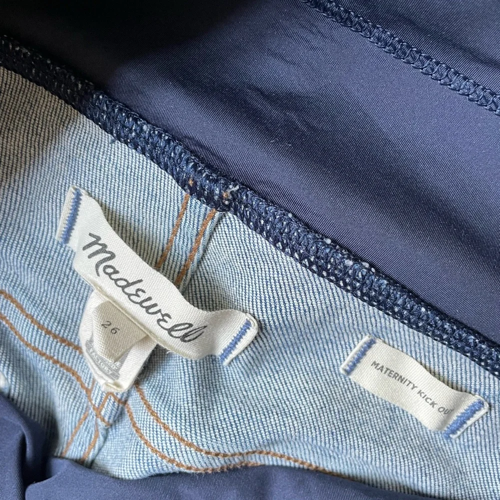 Women's Madewell Blue Kickout Maternity Jeans 26 - Picture 4 of 5